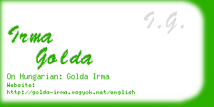 irma golda business card